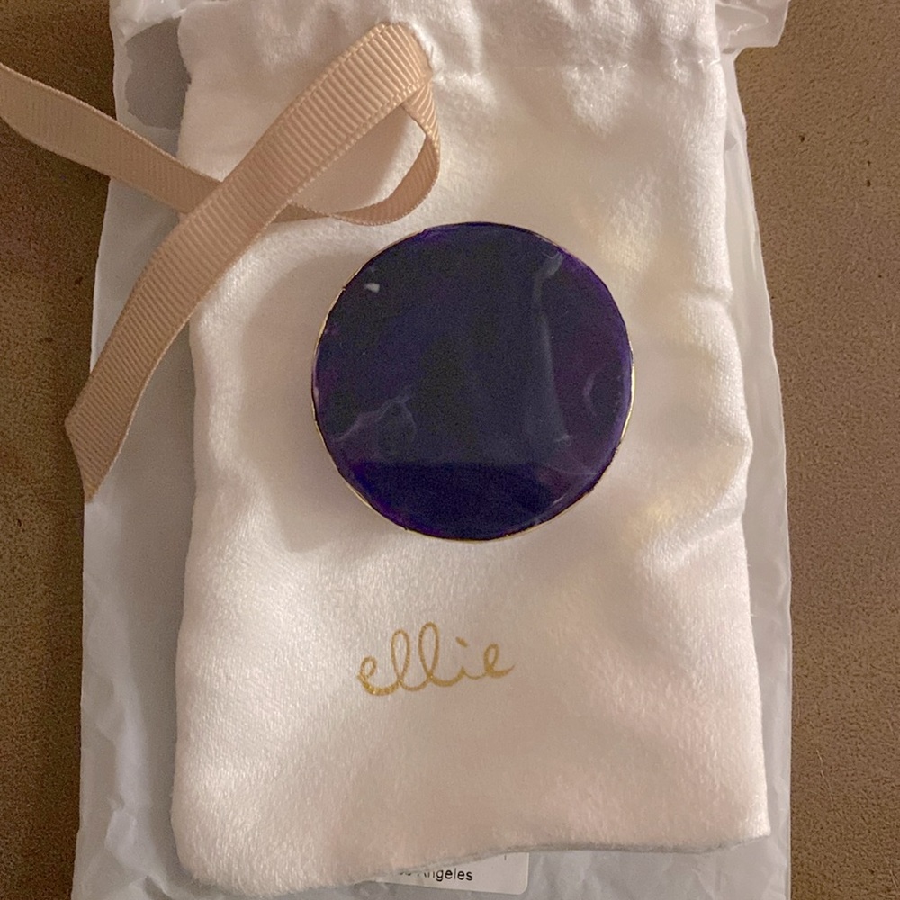 Ellie deep purple with gold trim foam grip